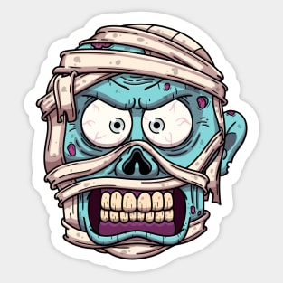 Scary Mummy Face Sticker